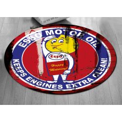 TAPIS ROND 60cm : ESSO MOTOR OIL DIRTY