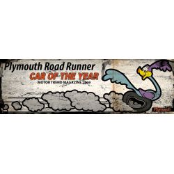 PLAQUE DECO : 40X120 CM PLYMOUTH ROAD RUNNER DIRTY