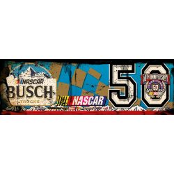 PLAQUE DECO : 75X24 CM NASCAR 50EME ANNI BLEU DIRTY