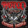 ENSEIGNE : 50X50CM TATTOO SHOP : 2 DERMO DENTELLE GRIS/ROUGE