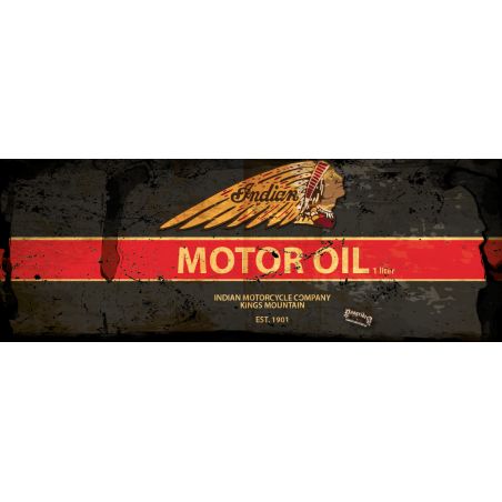 BIDON ROND DECO 1 LITRE : INDIAN MOTOR OIL DIRTY