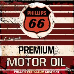 PLAQUE DECO : 50X50 CM PHILLIPS MOTOR OIL DIRTY