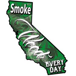 PLAQUE DECO : 60 CM CALIFORNIA SMOKE WEED DETOUREE