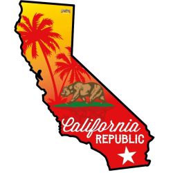 PLAQUE DECO : 60 CM CALIFORNIA OURS DETOUREE