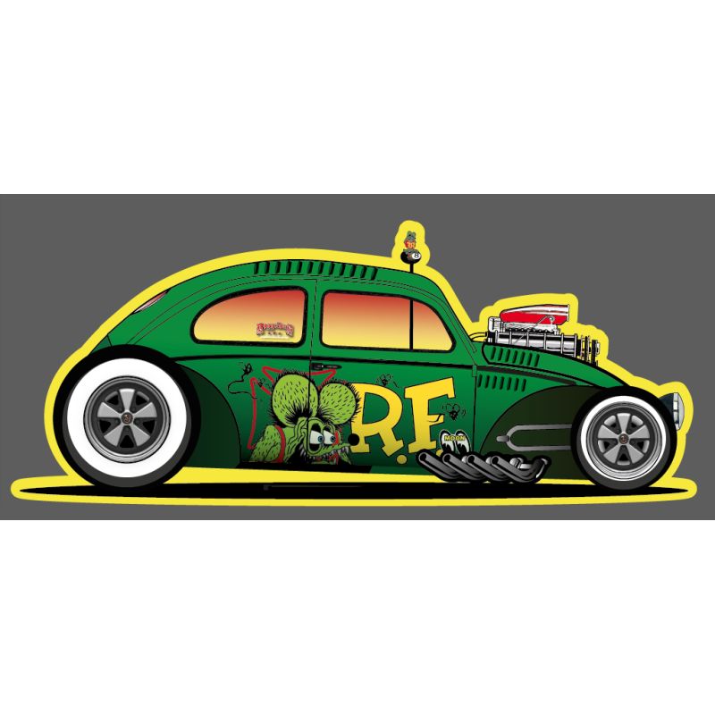Autocollant Intégré Pour Rouille - Rat Fink, Vaudou, Pour Van VW - Sticker US