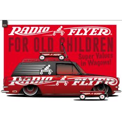 POSTER PAPIER GRAND FORMAT : 91,5X61cm VW SQUAREBACK RADIO FLYER