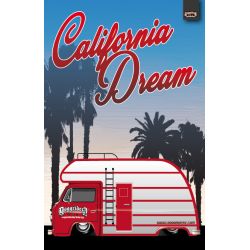 POSTER PAPIER GRAND FORMAT : 91,5X61cm VW COMBI CALIFORNIA DREAM