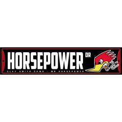 BACHE DECO : 180X40 CM : MR HORSEPOWER CLAY SMITH STREET SIGN