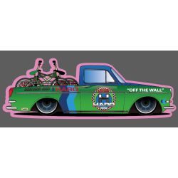 AUTOCOLLANT AUTO : VW PICK UP SQUARE BACK HARO BMX