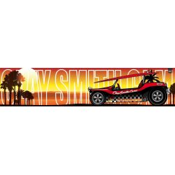BACHE DECO : 180X40 CM : VW VOLKSWAGEN CLAY SMITH CAMS BEACH BUGGY