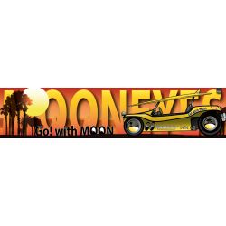 BACHE DECO : 180X40 CM : VW VOLKSWAGEN MOONEYES BEACH BUGGY