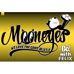BACHE DECO : 100X80 CM : FELIX X MOONEYES SCRIPT