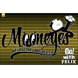 BACHE DECO : 100X80 CM : FELIX X MOONEYES SCRIPT 2
