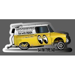 AUTOCOLLANT AUTO : VW '64 TYPE 147 MOONEYES