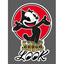 AUTOCOLLANT AUTO : MOONEYES FELIX LQQK RED