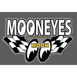 AUTOCOLLANT : MOON EYES WINGS MOONEYES CHECKERED