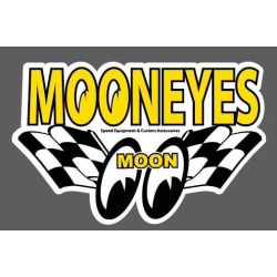 AUTOCOLLANT : MOON EYES WINGS MOONEYES WHITE
