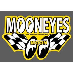 AUTOCOLLANT : MOON EYES WINGS MOONEYES JAUNE