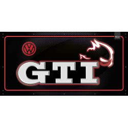 ENSEIGNE LUMINEUSE : RECTANGLE 100X50CM LED - VOLKSWAGEN GTI