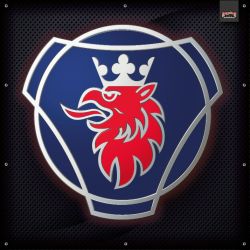 ENSEIGNE LUMINEUSE : 50X50 CM SCANIA