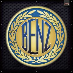 ENSEIGNE LUMINEUSE : 50X50 CM MERCEDES BENZ OLD SCHOOL 1