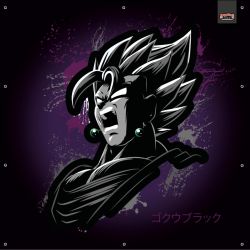 ENSEIGNE LUMINEUSE : 50X50 CM DBZ DRAGON BALL BLACK GOKU