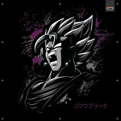 ENSEIGNE LUMINEUSE : 50X50 CM DBZ DRAGON BALL BLACK GOKU 2