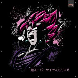 ENSEIGNE LUMINEUSE : 50X50 CM DBZ DRAGON BALL SUPER SAIYAN ROSE 2