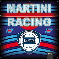 ENSEIGNE LUMINEUSE : 50X50 CM MARTINI RACING LANCIA