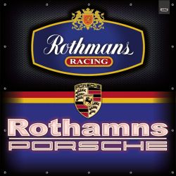 ENSEIGNE LUMINEUSE : 50X50 CM ROTHMANS PORSCHE