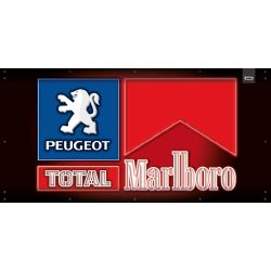 ENSEIGNE LUMINEUSE : RECTANGLE 100X50CM LED - PEUGEOT MALBORO