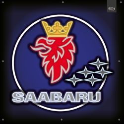 ENSEIGNE LUMINEUSE : 50X50 CM SAABARU