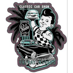 AUTOCOLLANT BIG BOY : BIG BOY CAR noir/blue