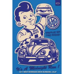 PLAQUE DECO : 40X60 CM BIG BOY CAR VW COX