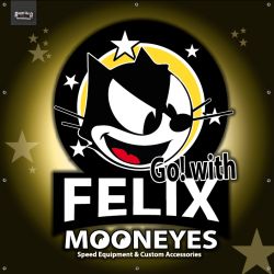 ENSEIGNE LUMINEUSE : 50X50 CM MOONEYES VX FELIX THE CAT "HEAD"