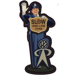 AUTOCOLLANT AUTO : VW SLOW POLICEMAN