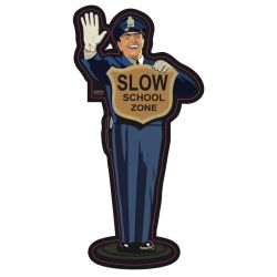 AUTOCOLLANT AUTO : VINTAGE POLICEMAN COCA COLA
