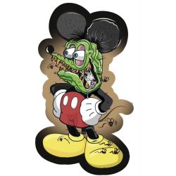AUTOCOLLANT AUTO : RAT FINK VS MICKEY