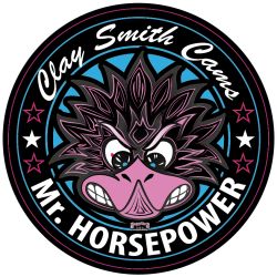 AUTOCOLLANT AUTO : rond Clay Smith Horsepower pink