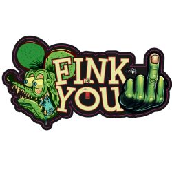 AUTOCOLLANT RAT FINK : FINK YOU