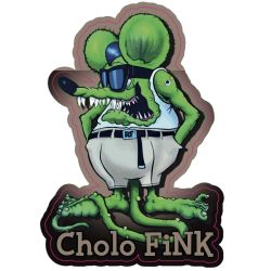 AUTOCOLLANT RAT FINK : CHOLO FINK