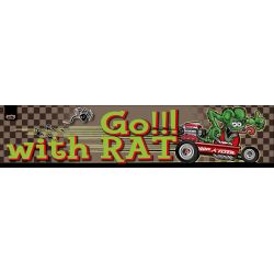 BACHE DECO : 180X40 CM : RAT FINK GO! WITH RAT