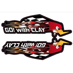 AUTOCOLLANT AUTO : GO! with CLAY noir
