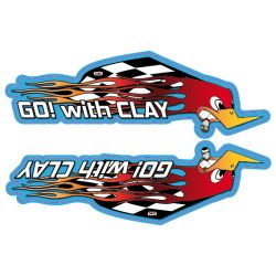 cAUTOCOLLANT AUTO : GO! with CLAY bleu