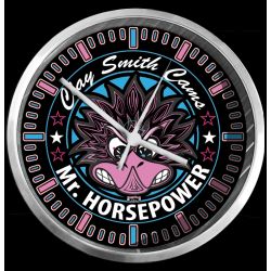 PENDULE CUSTOM : CLAY SMITH MR HORSEPOWER ROND PINK