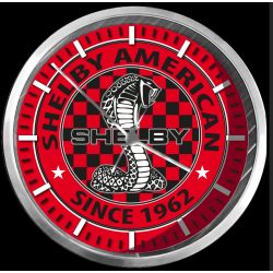 PENDULE : FORD MUSTANG SHELBY RED CHECKER