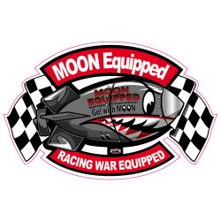 AUTOCOLLANT MOON EQUIPPED : GO! RACING WAR EQUIPPED