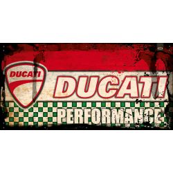 ENSEIGNE LUMINEUSE : 100X50CM DUCATI DIRTY