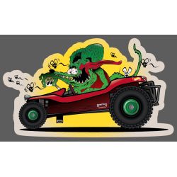 AUTOCOLLANT RAT FINK : RAT FINK VW SUNSHINE