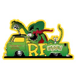 AUTOCOLLANT RAT FINK : RAT FINK VW T2 COMBI